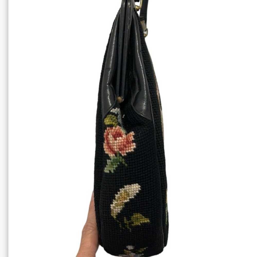 Vintage Christine Custom Shoulder Bag Needlepoint… - image 11