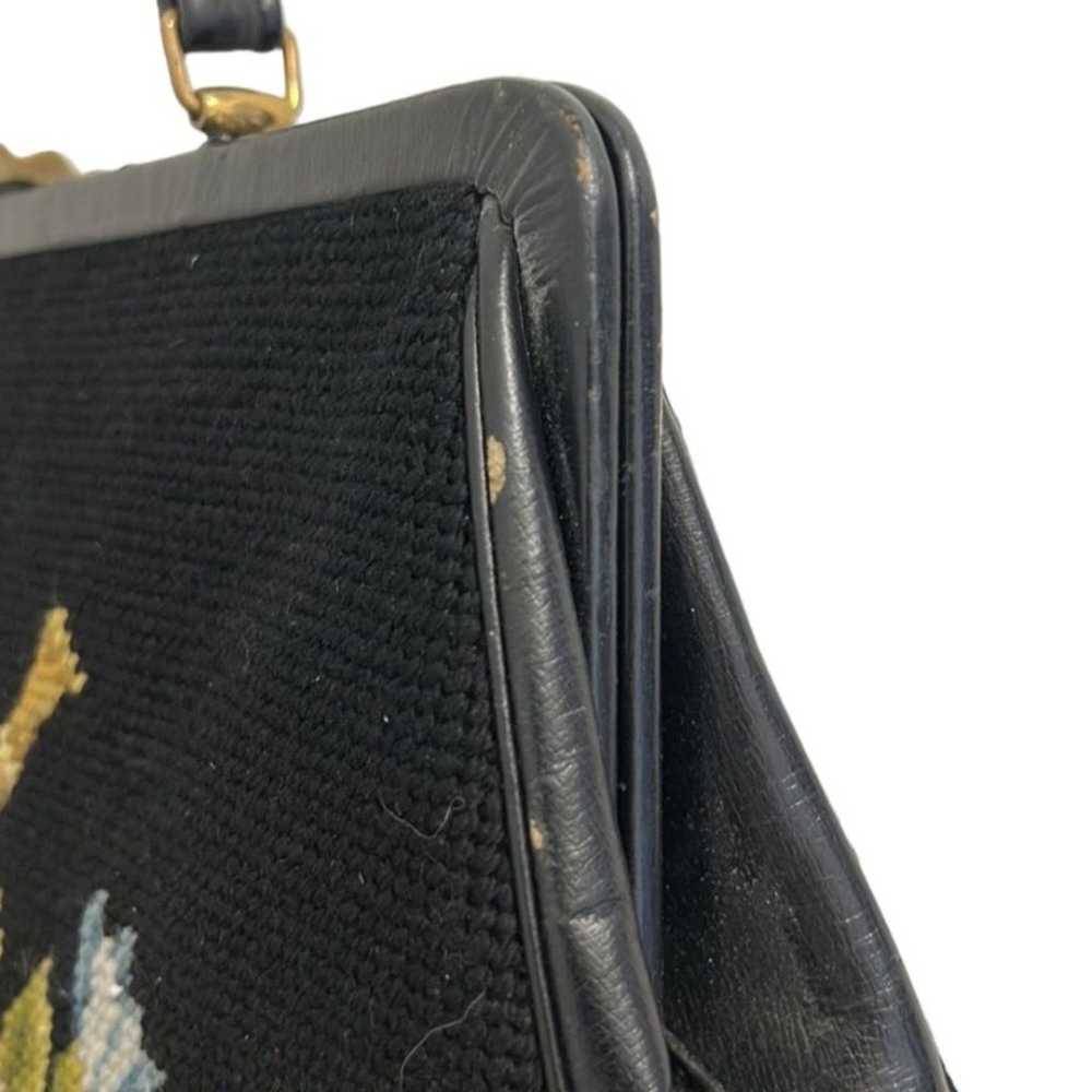 Vintage Christine Custom Shoulder Bag Needlepoint… - image 12