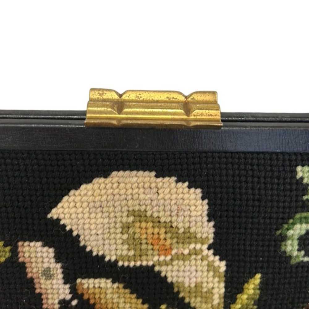 Vintage Christine Custom Shoulder Bag Needlepoint… - image 4