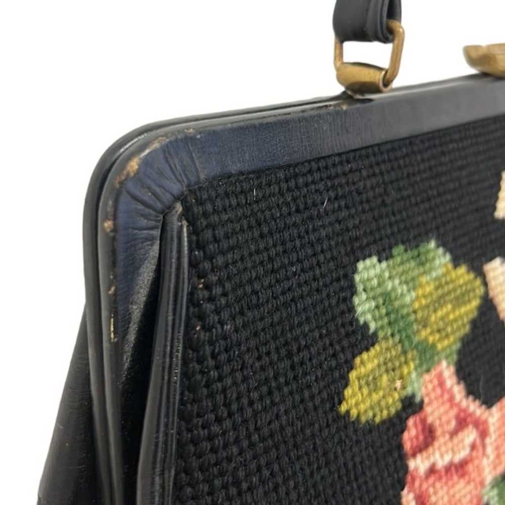 Vintage Christine Custom Shoulder Bag Needlepoint… - image 7