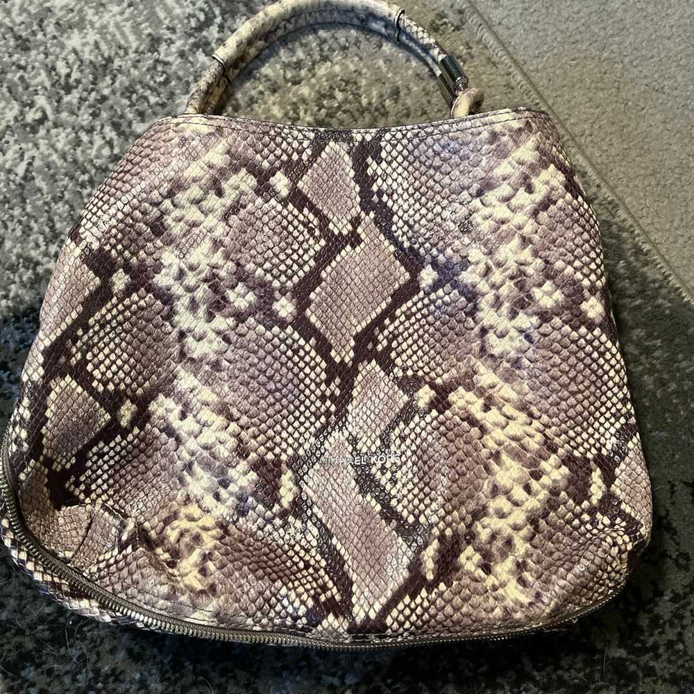 MK shoulder bag snakeskin pattern - image 1
