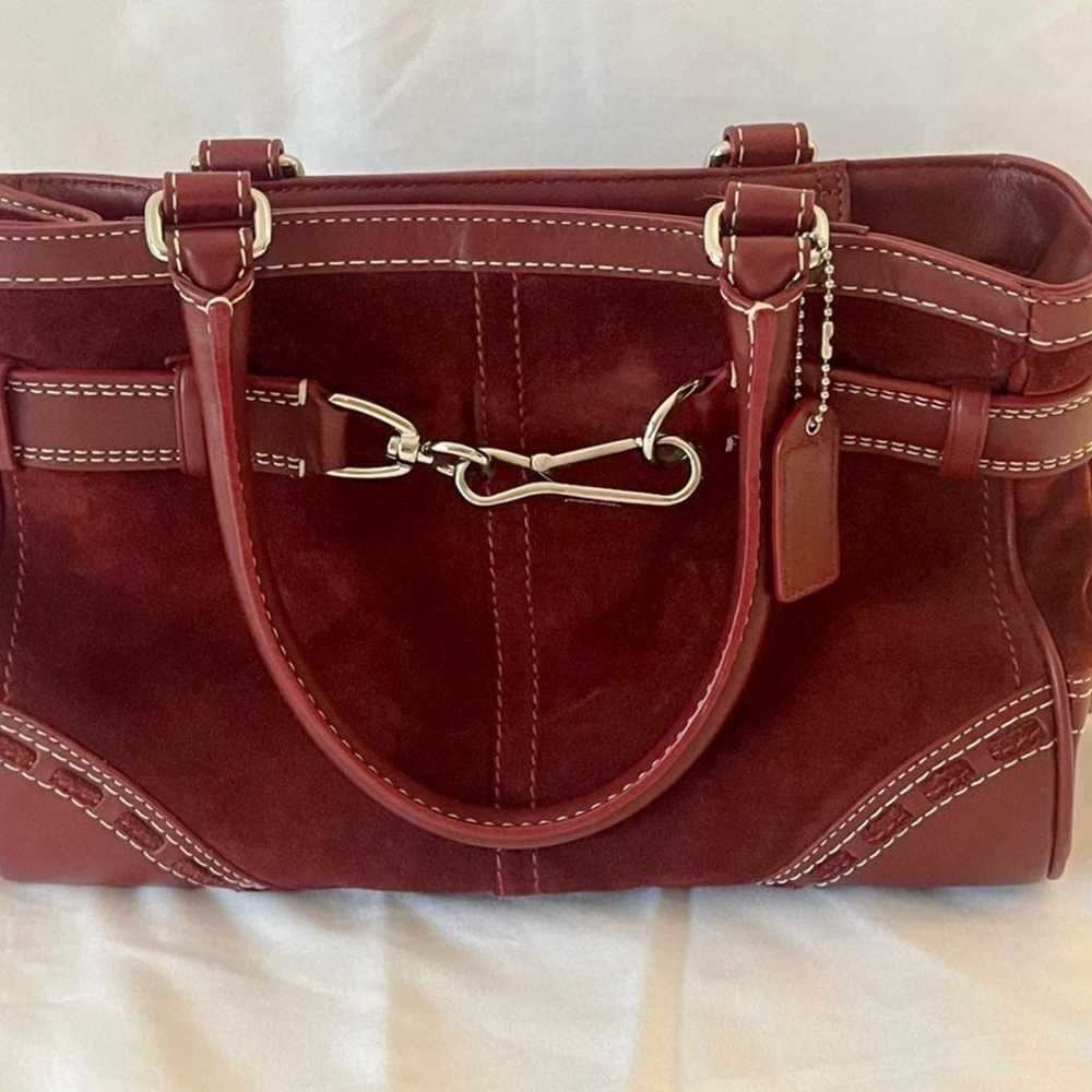 Coach Small Suede/Leather trim bag - image 3
