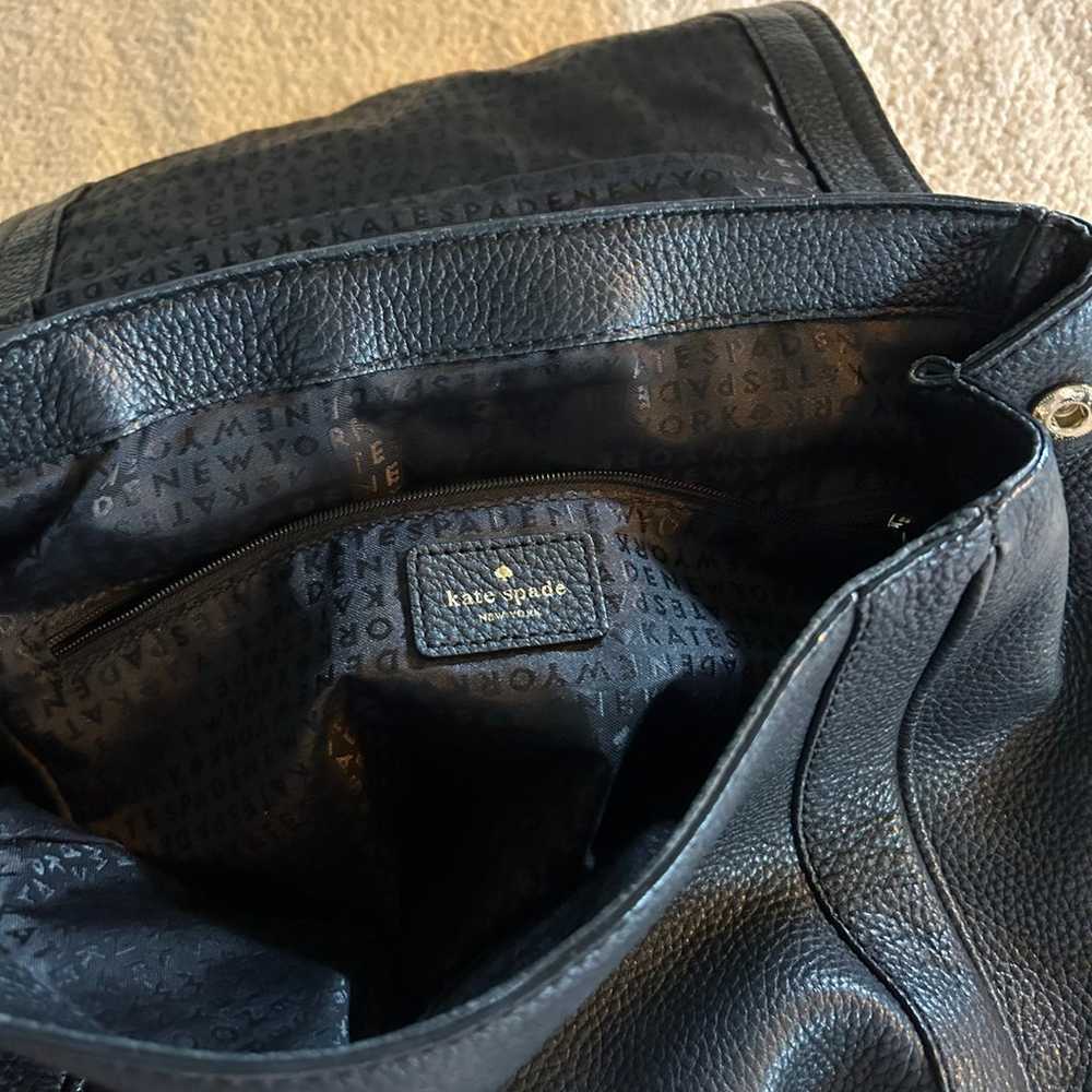 Kate Spade black leather backpack - image 2