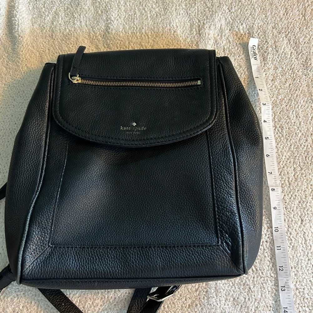 Kate Spade black leather backpack - image 6