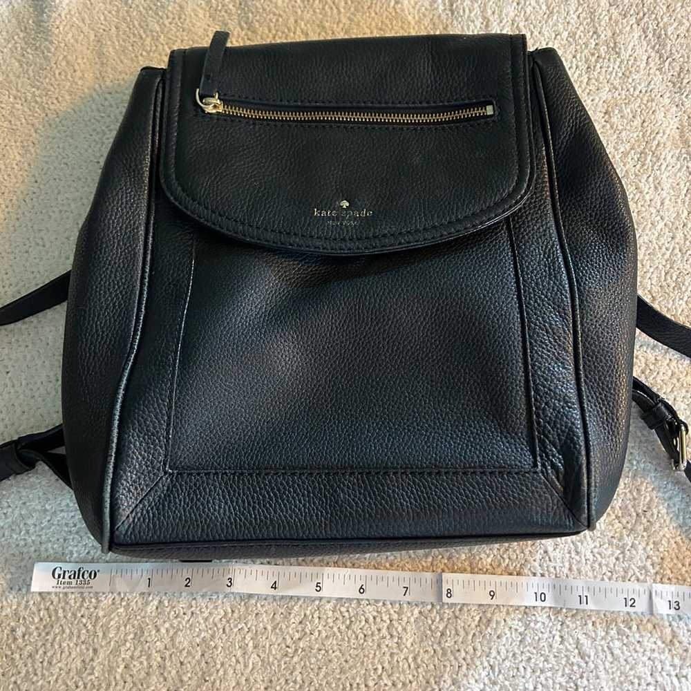 Kate Spade black leather backpack - image 7