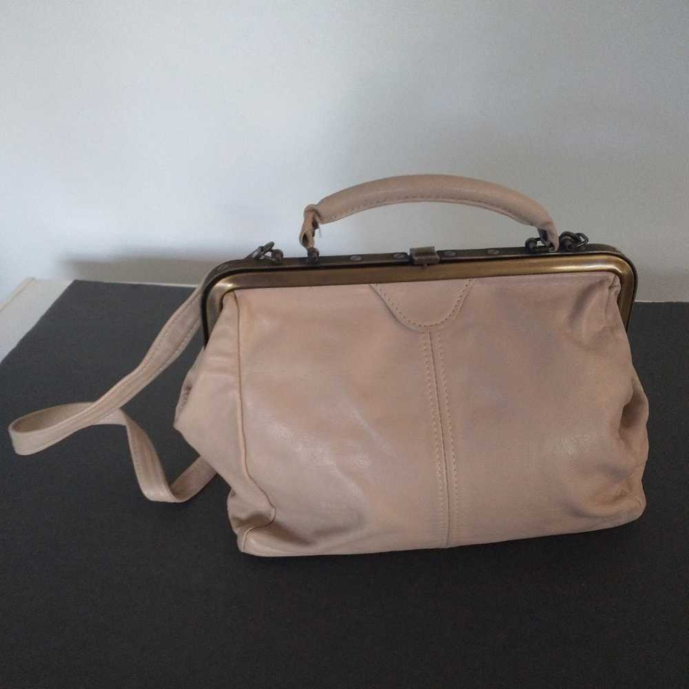 Stone Mountain vintage tan leather handbag - image 1