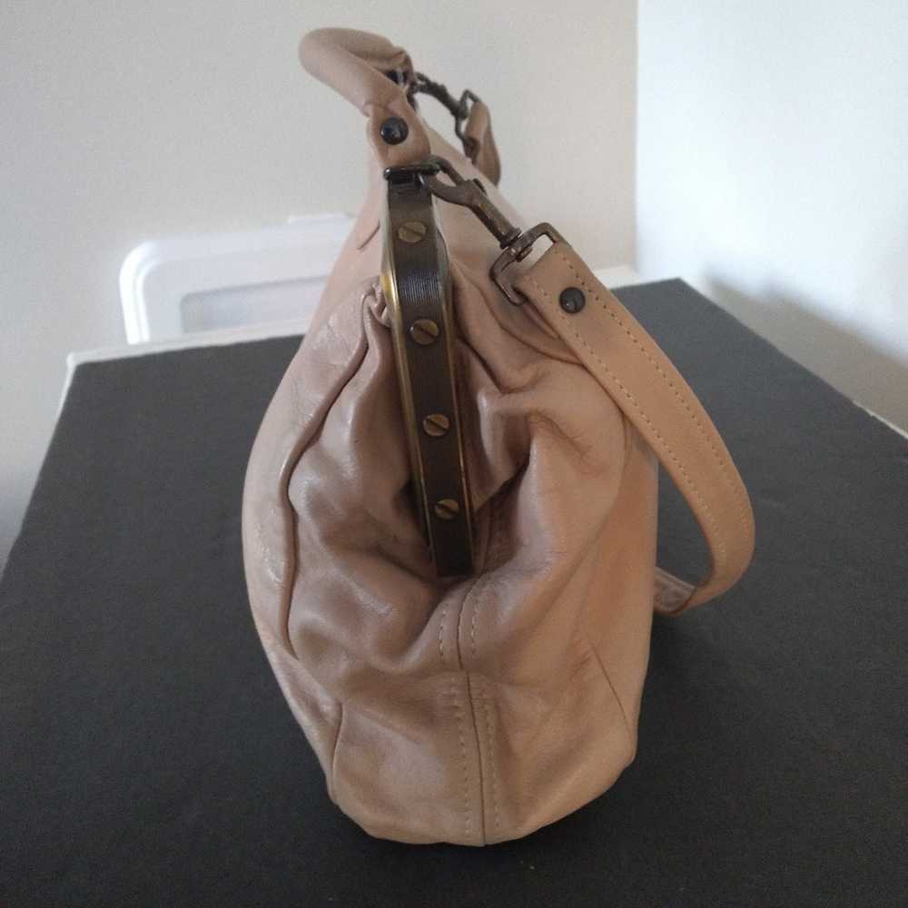 Stone Mountain vintage tan leather handbag - image 4