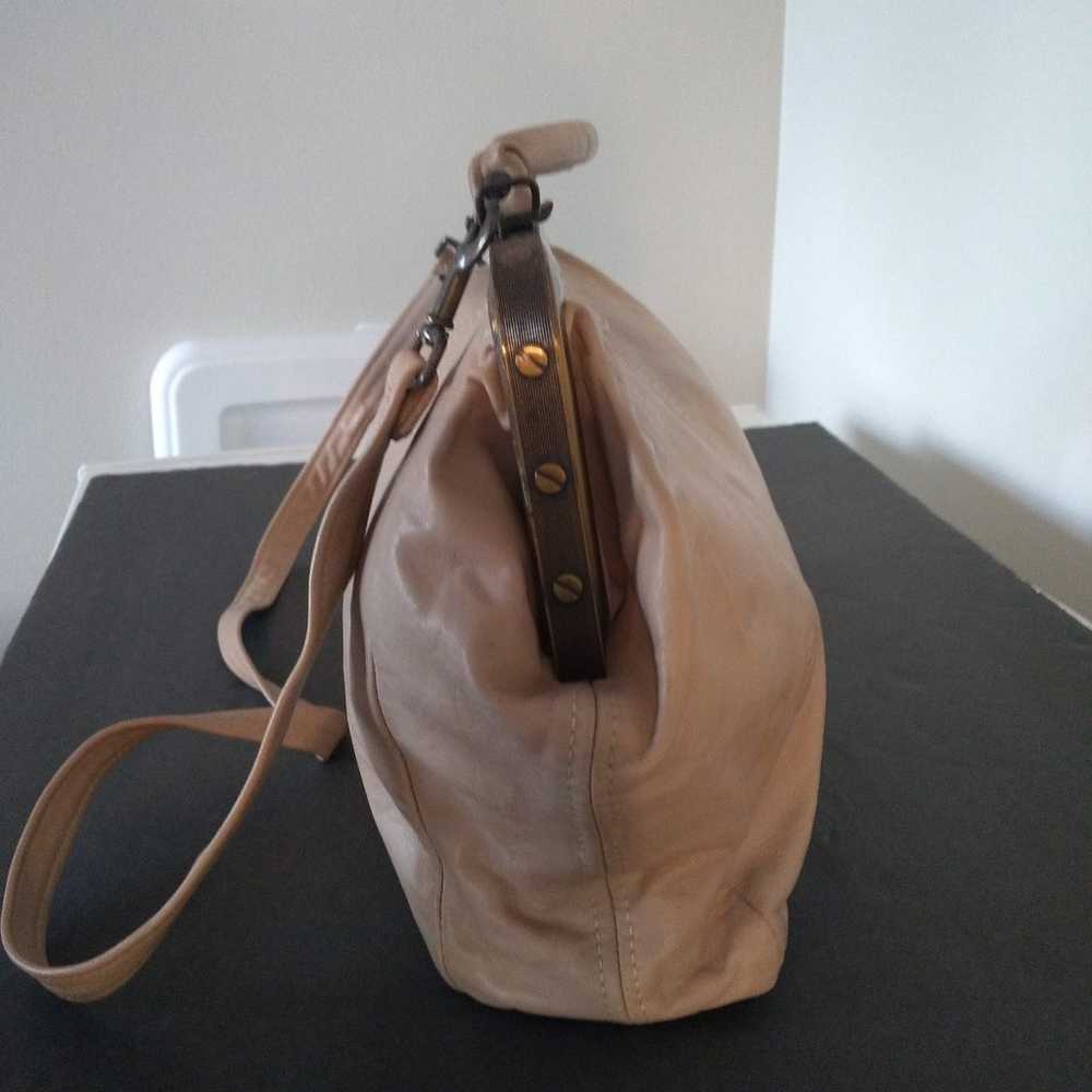 Stone Mountain vintage tan leather handbag - image 5