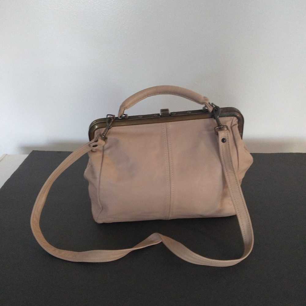 Stone Mountain vintage tan leather handbag - image 6