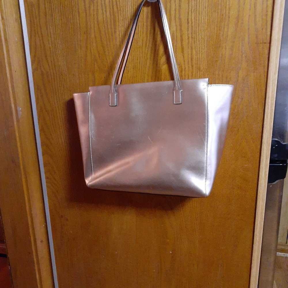 Kate Spade Large Tote Bag Gold Leather zippered t… - image 3