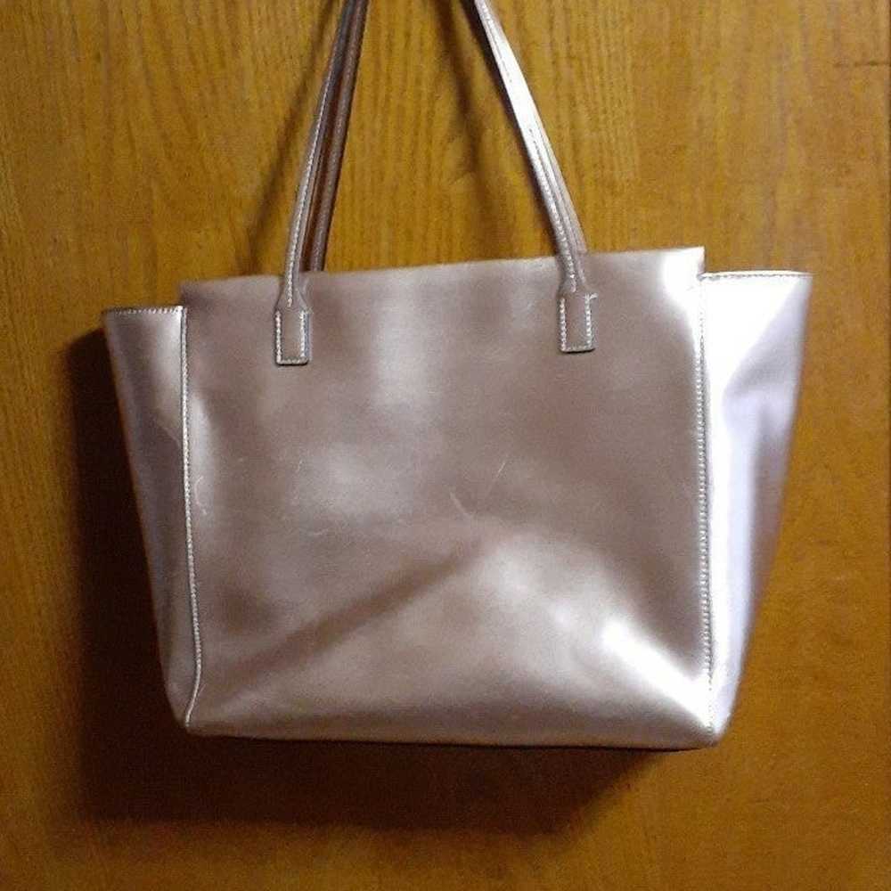 Kate Spade Large Tote Bag Gold Leather zippered t… - image 7