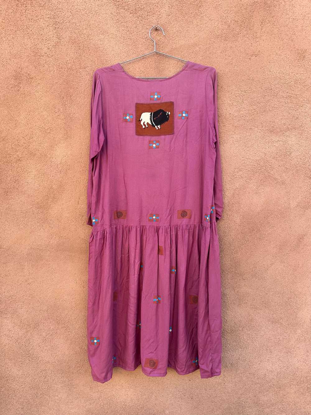 Hand Block Rayon Bison Dress - image 3