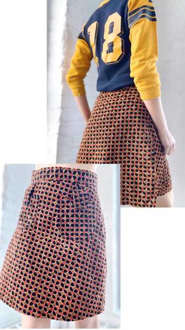 euro geometric corduroy stash pocket skirt