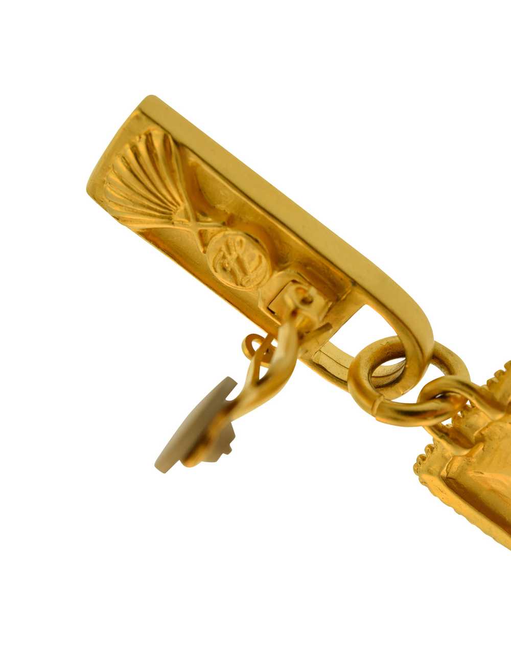Karl Lagerfeld Vintage Brushed Gold Fleur de Lis … - image 7