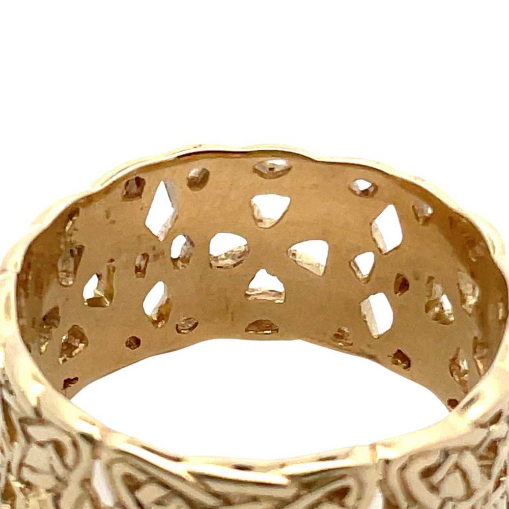 14K Yellow Gold Celtic-Knot Style Band Ring Size … - image 5