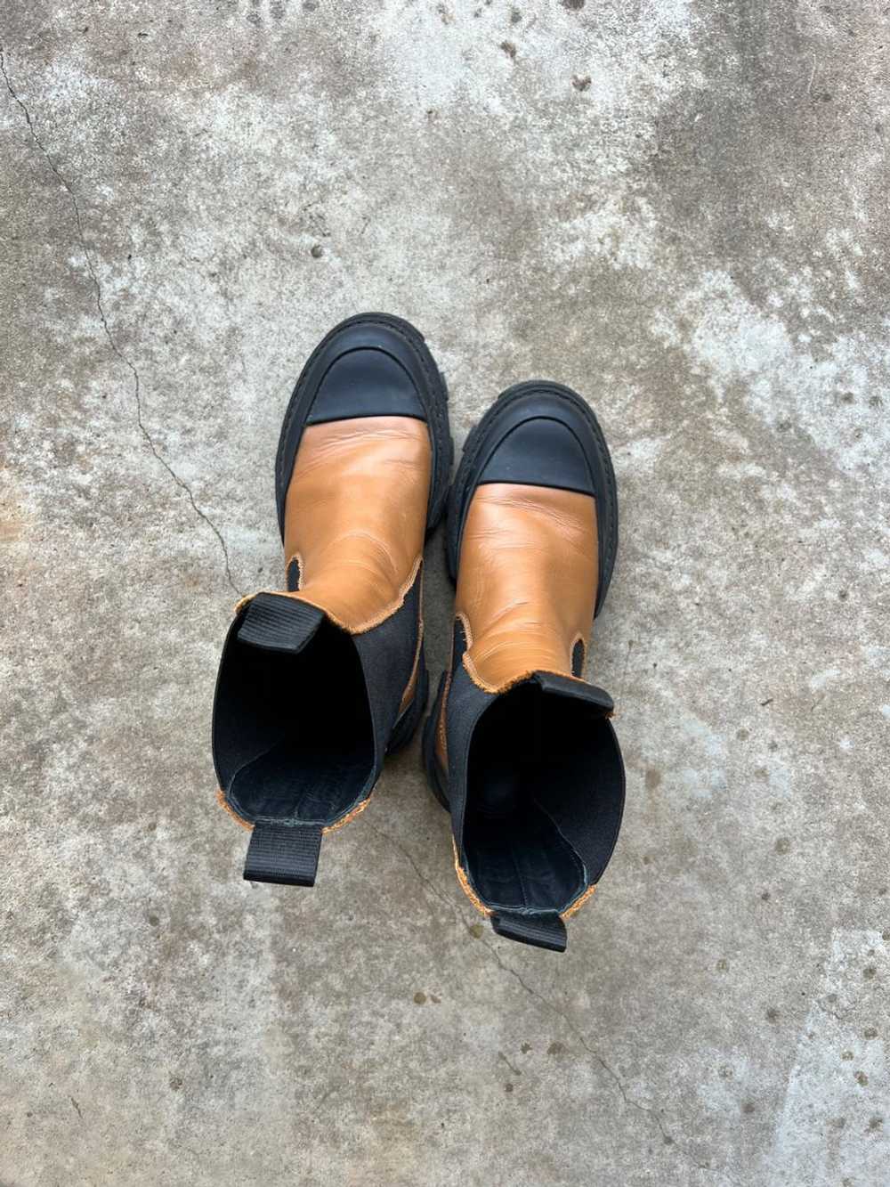GANNI Paneled Leather Chelsea Boots (38) | Used,… - image 3