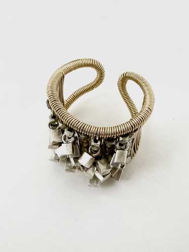 10K Gold Wire Silver Bobble Ring