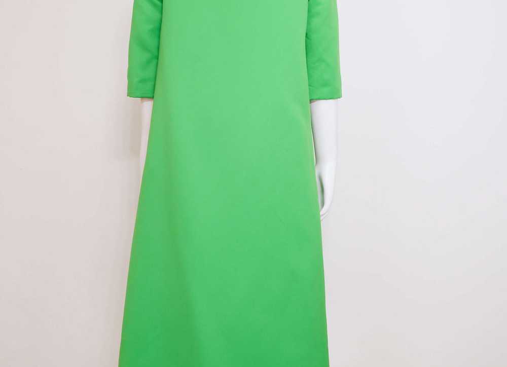 1960s Green Satin Melody Dress with Matching Maxi… - image 6