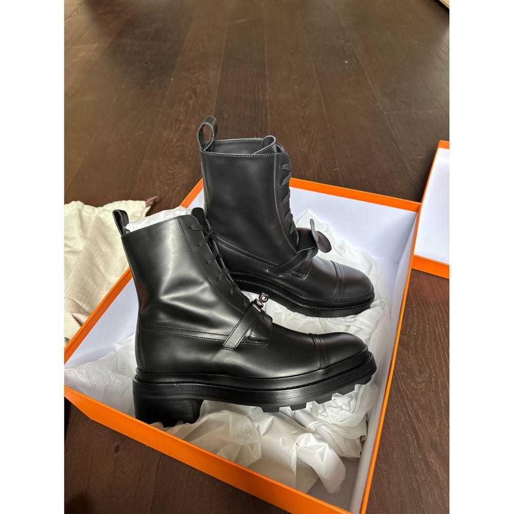 Hermès Leather biker boots - image 2