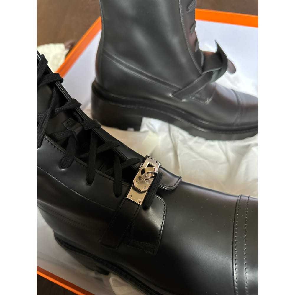 Hermès Leather biker boots - image 4
