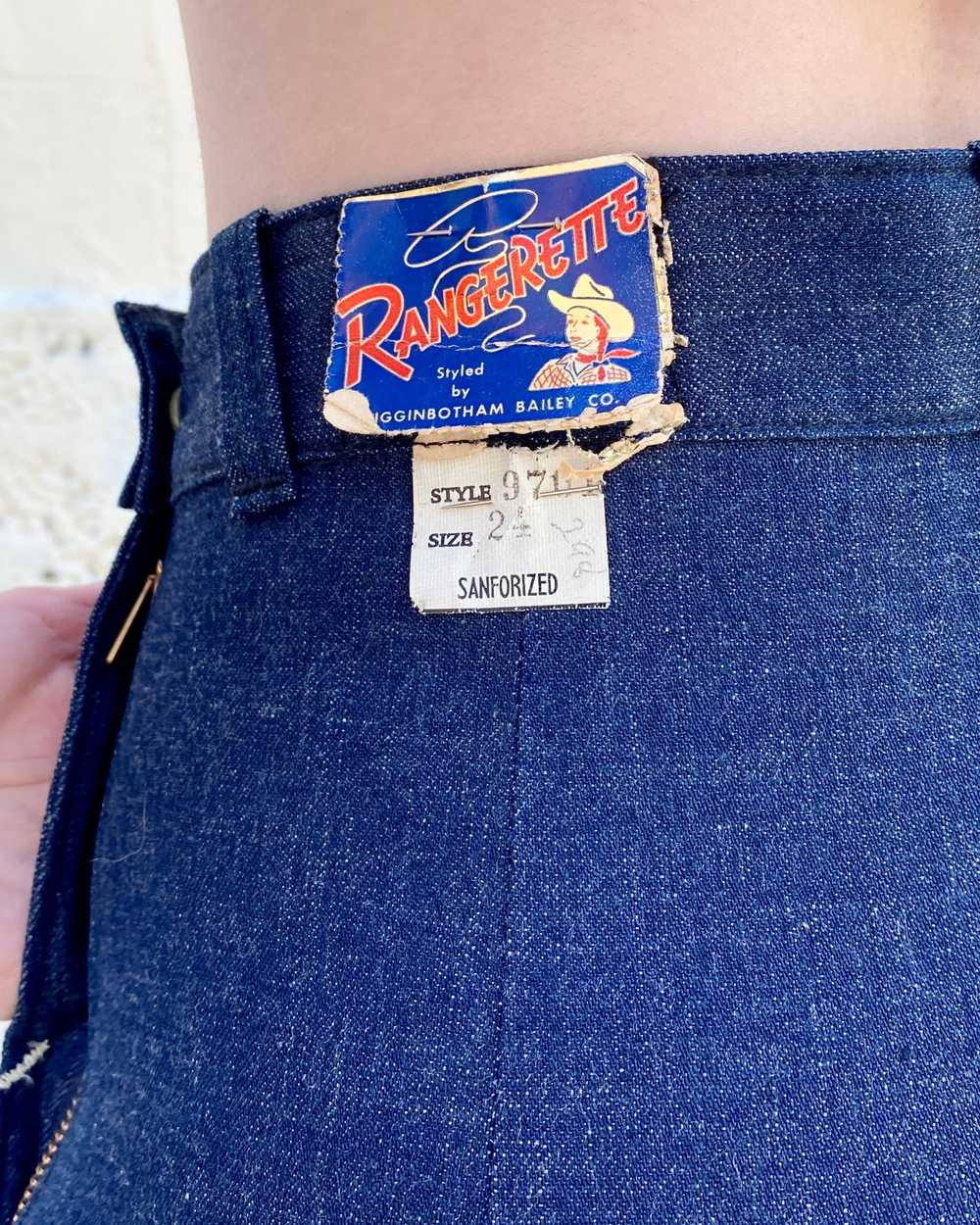 Rangerette 50's Pearl Snap Side Zip Jeans - image 4