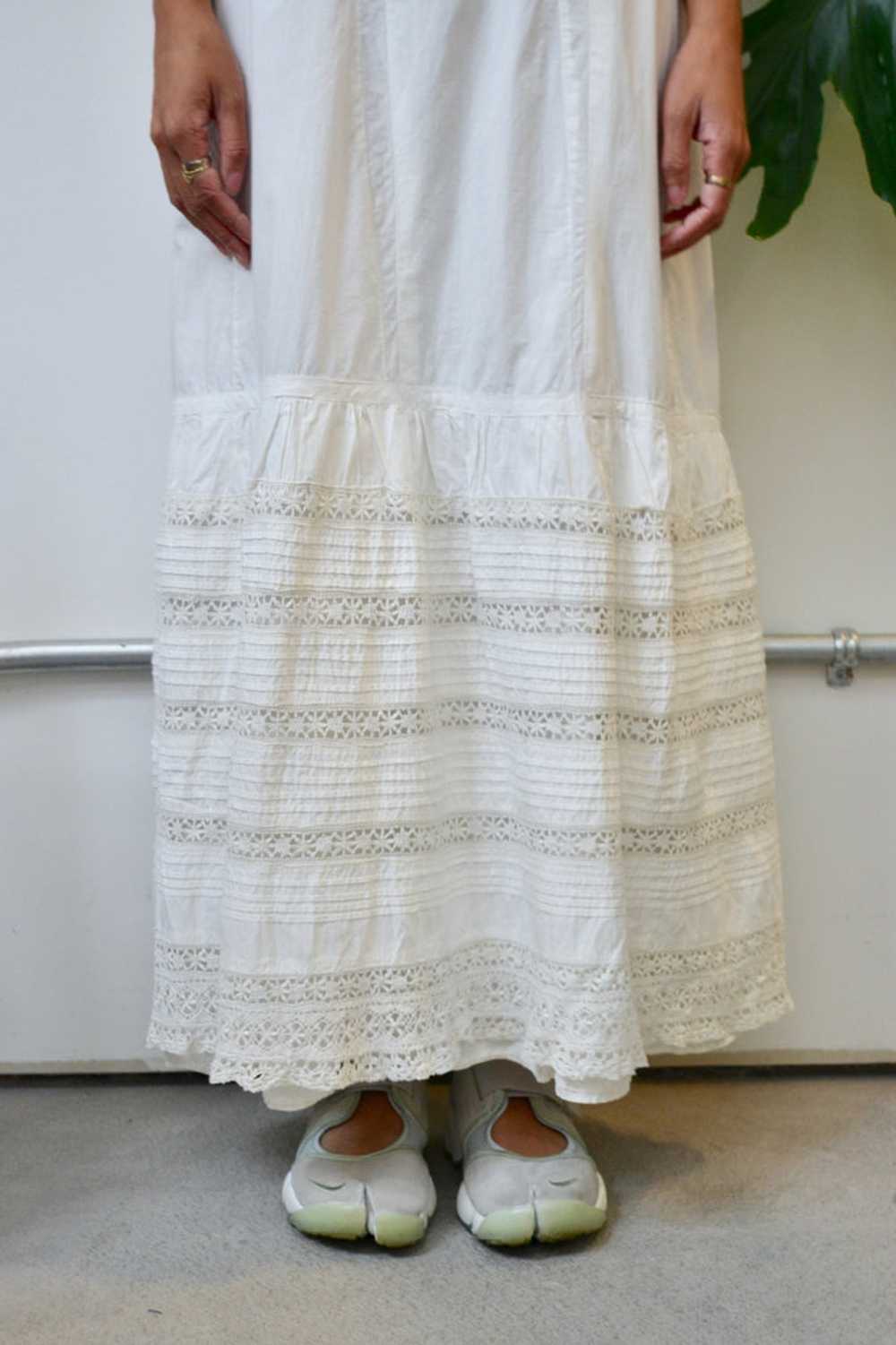 Edwardian White Cotton Underdress - image 3