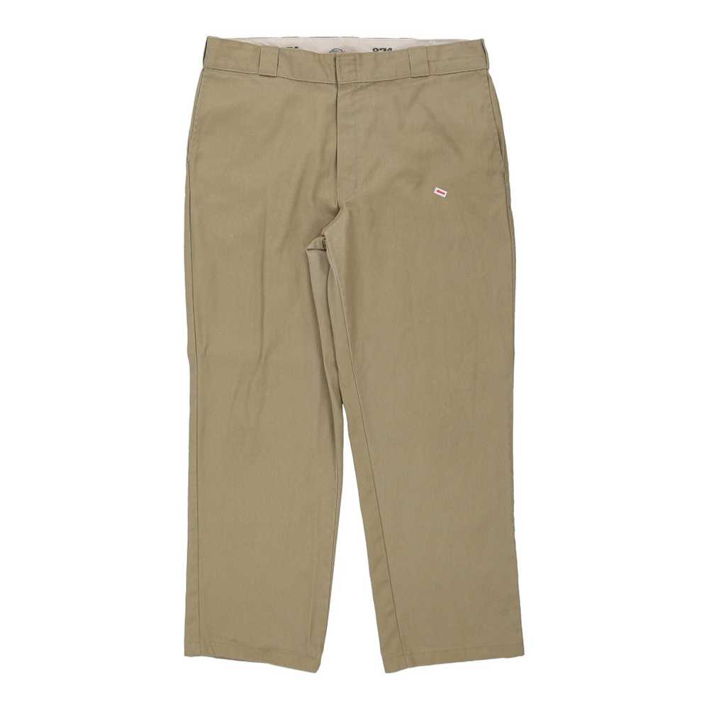 874 Dickies Trousers - 37W 29L Brown Polyester Bl… - image 2