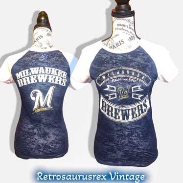 Vintage Y2K Milwaukee Brewers Burnout Retro Baseba