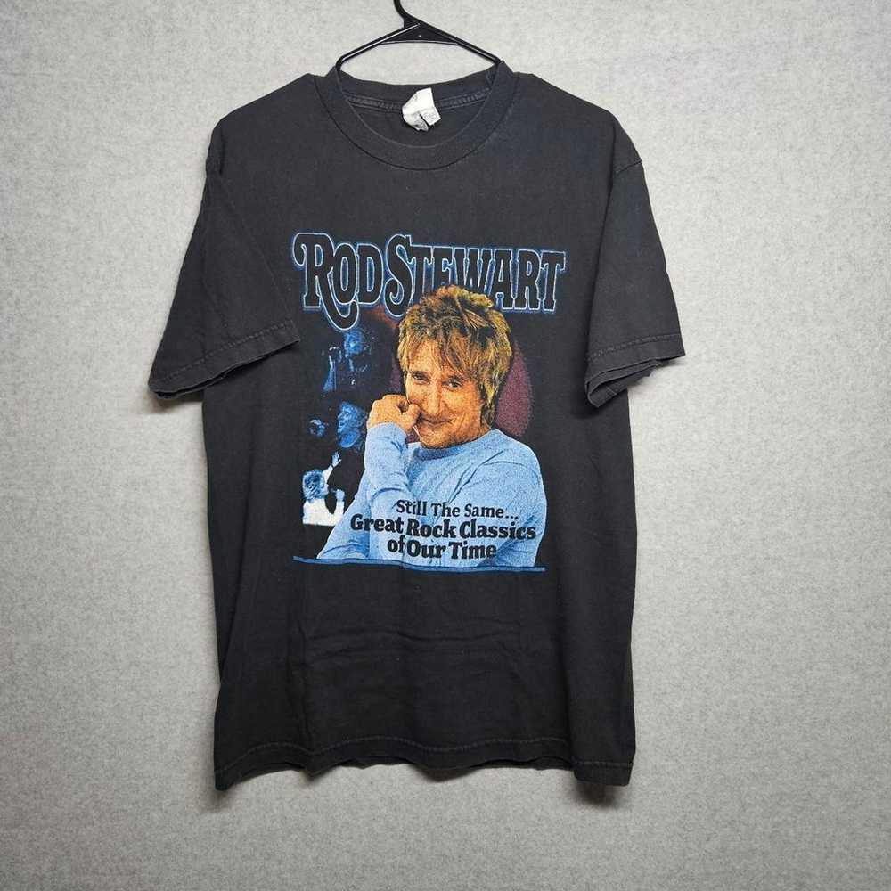Rod Stewart 2007 Tour Shirt Black Size Large - image 1