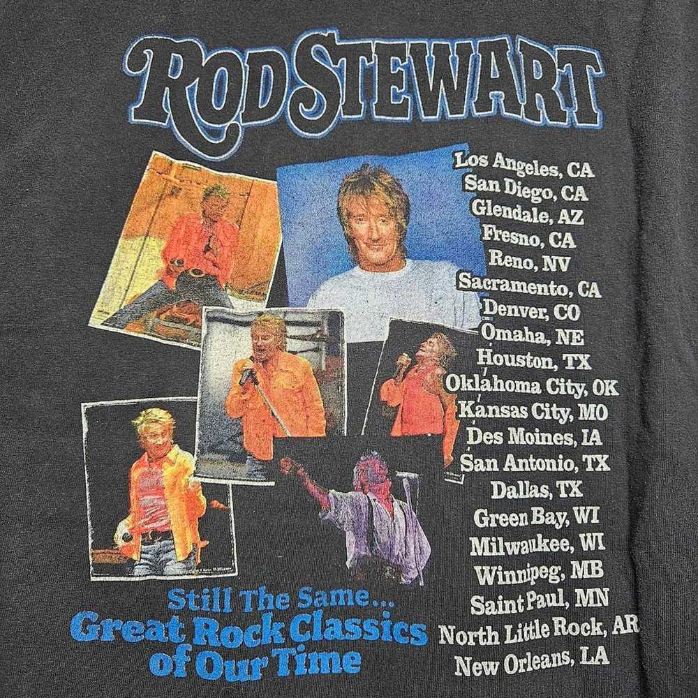 Rod Stewart 2007 Tour Shirt Black Size Large - image 5