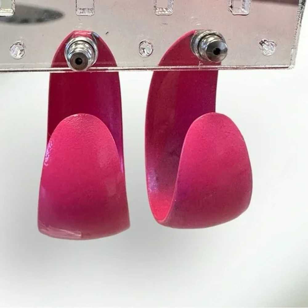 Two Pairs Vintage 80’s Earrings Pink - image 3