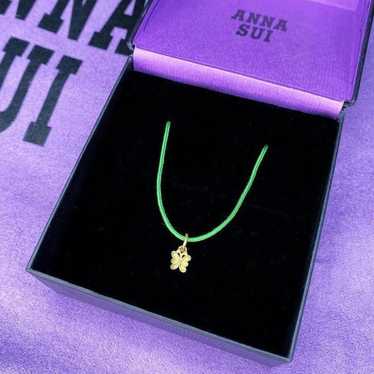 Y2K 2000s Anna Sui Butterfly Charm Chord Necklace - image 1