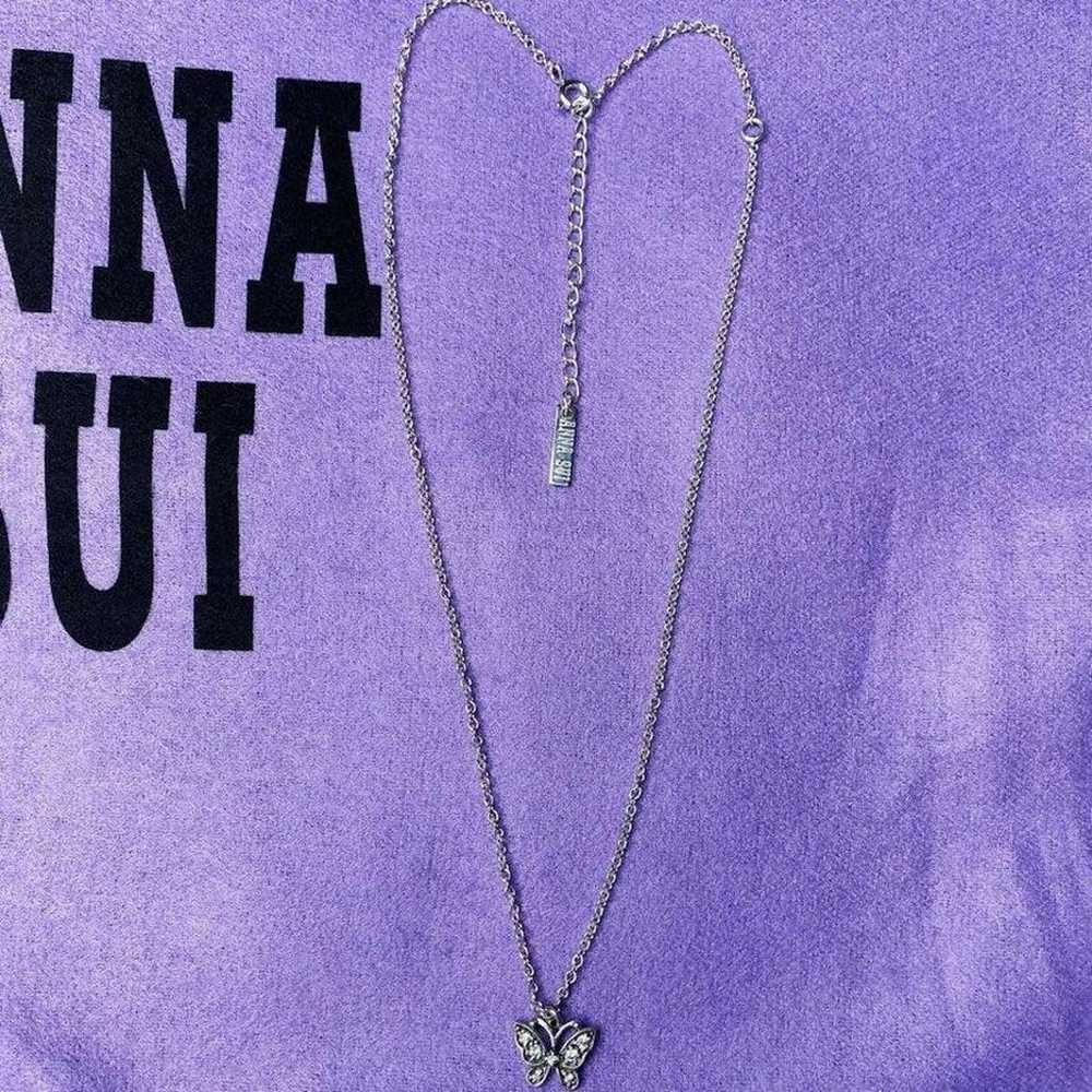 Y2K 2000s Iconic Silver 925 Anna Sui Butterfly Ne… - image 6