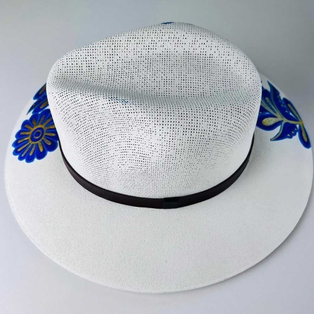 HAT Sombrero Mexican Artesanal Hand Painted Straw… - image 3