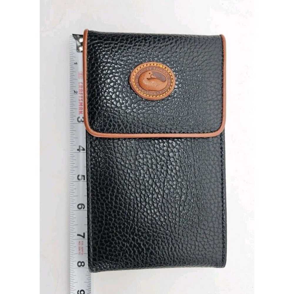 Vtg Dooney & Bourke Leather Brown/Black Checkbook… - image 3