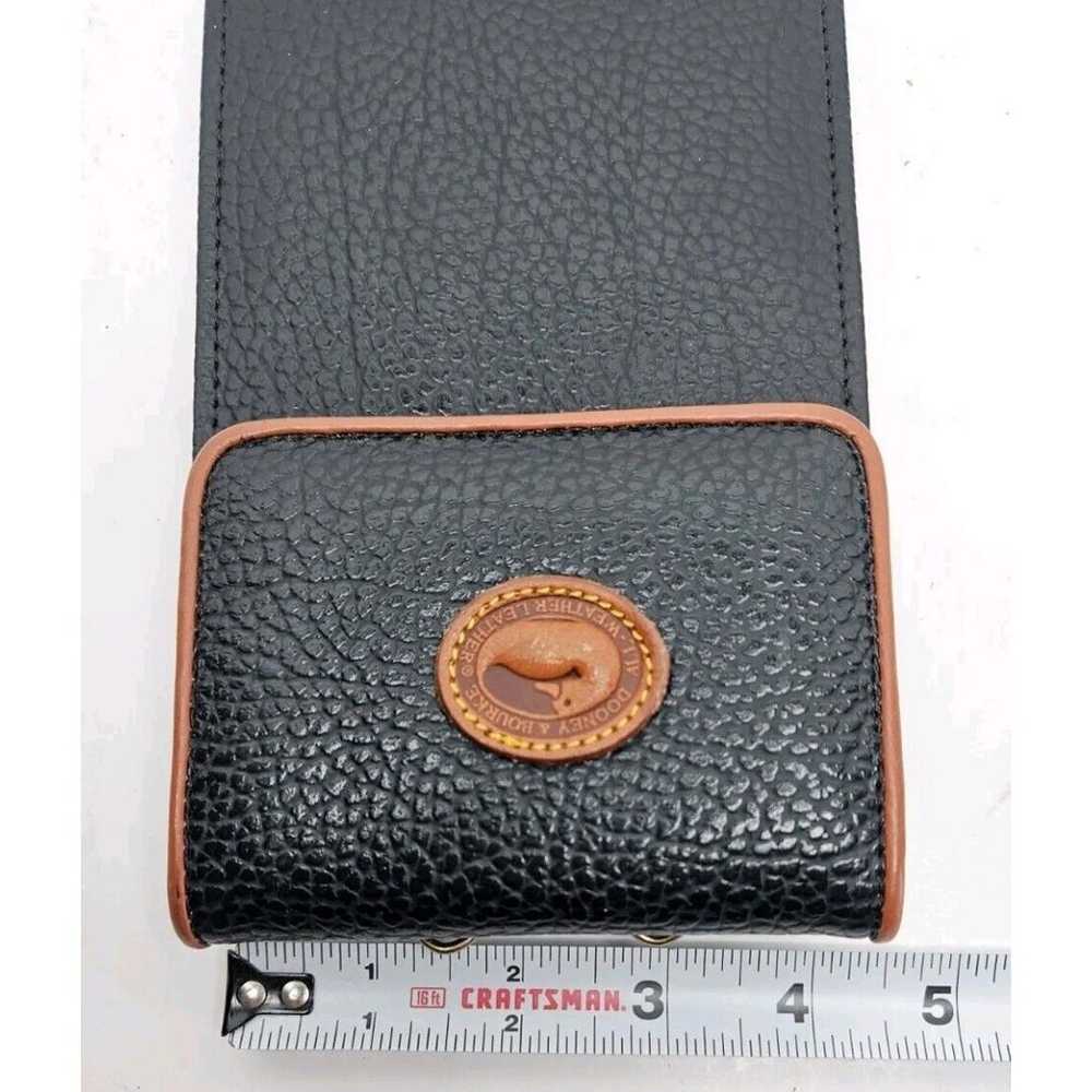 Vtg Dooney & Bourke Leather Brown/Black Checkbook… - image 4