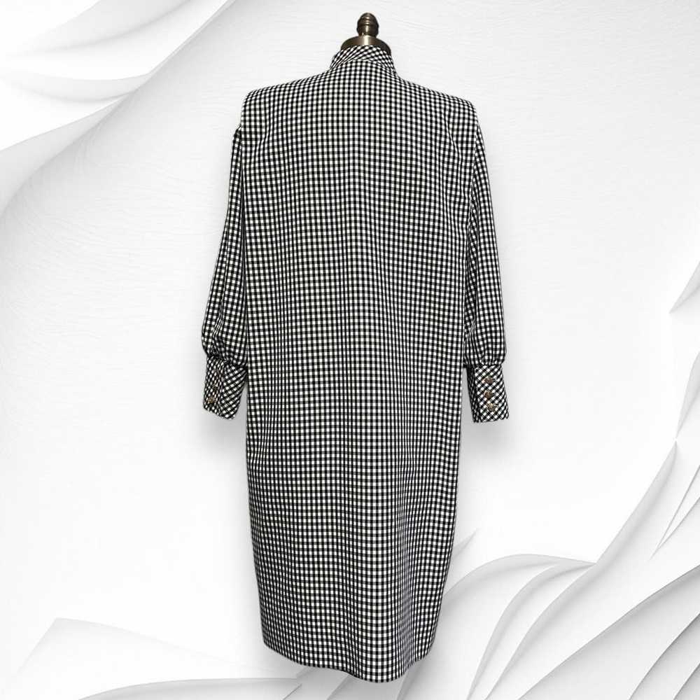 Gingham Plaid Blue White Vintage Dress Custom Mad… - image 7
