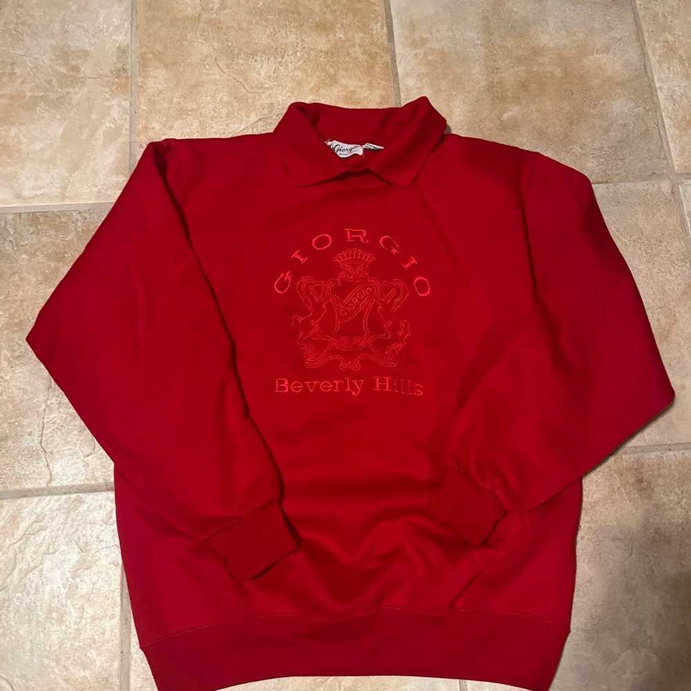 Vintage preppy collard sweatshirt - image 1