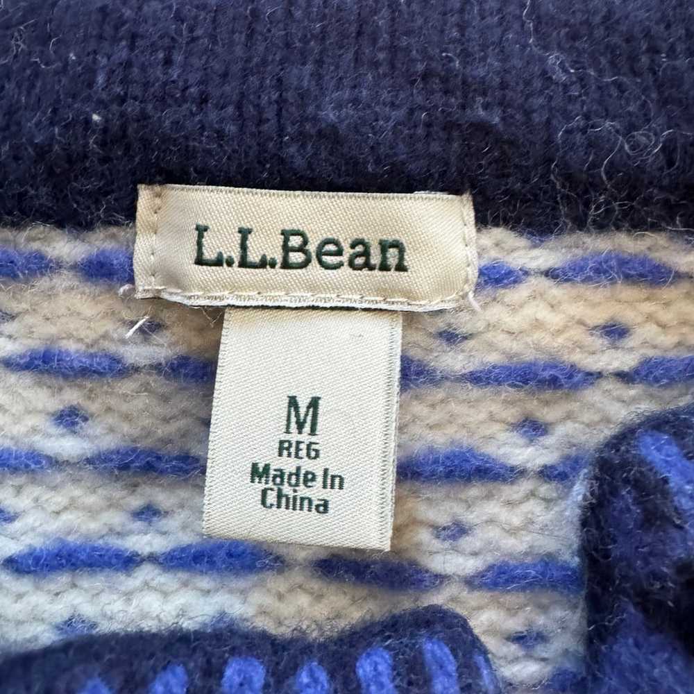 Vintage ll bean sweater side medium 100% wool - image 3