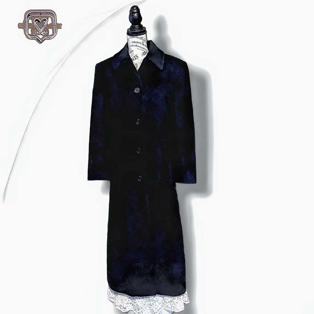 Vintage 90s Iconic Black Wool Trench Peacoat - image 5