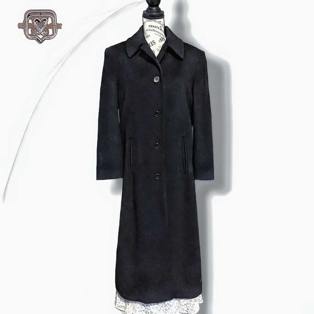 Vintage 90s Iconic Black Wool Trench Peacoat - image 6