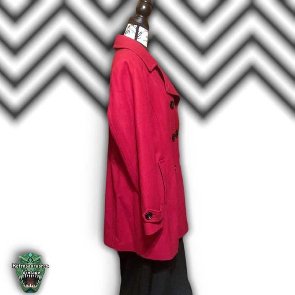 Croft & Barrow Retro Wool Blend Red Peacoat Jacke… - image 3
