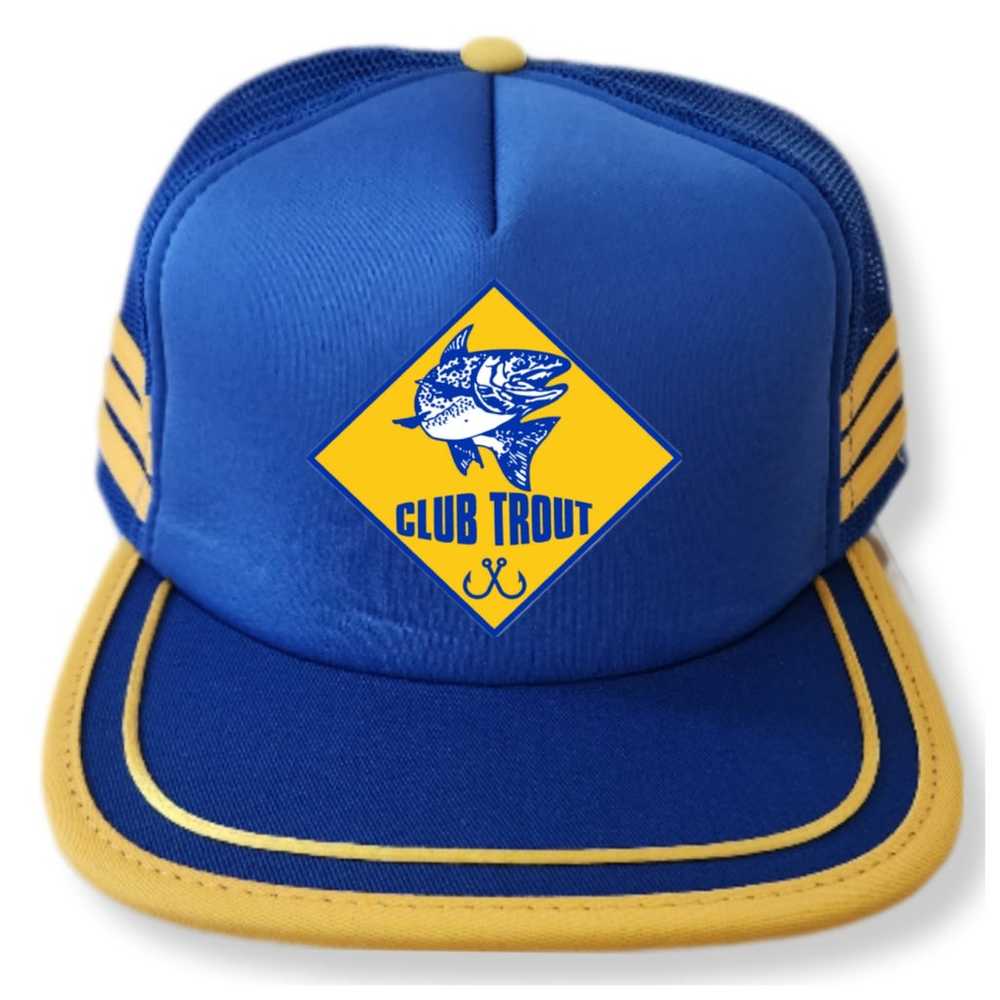 Club Trout Striped Trucker Hat Fishing Scout - image 1