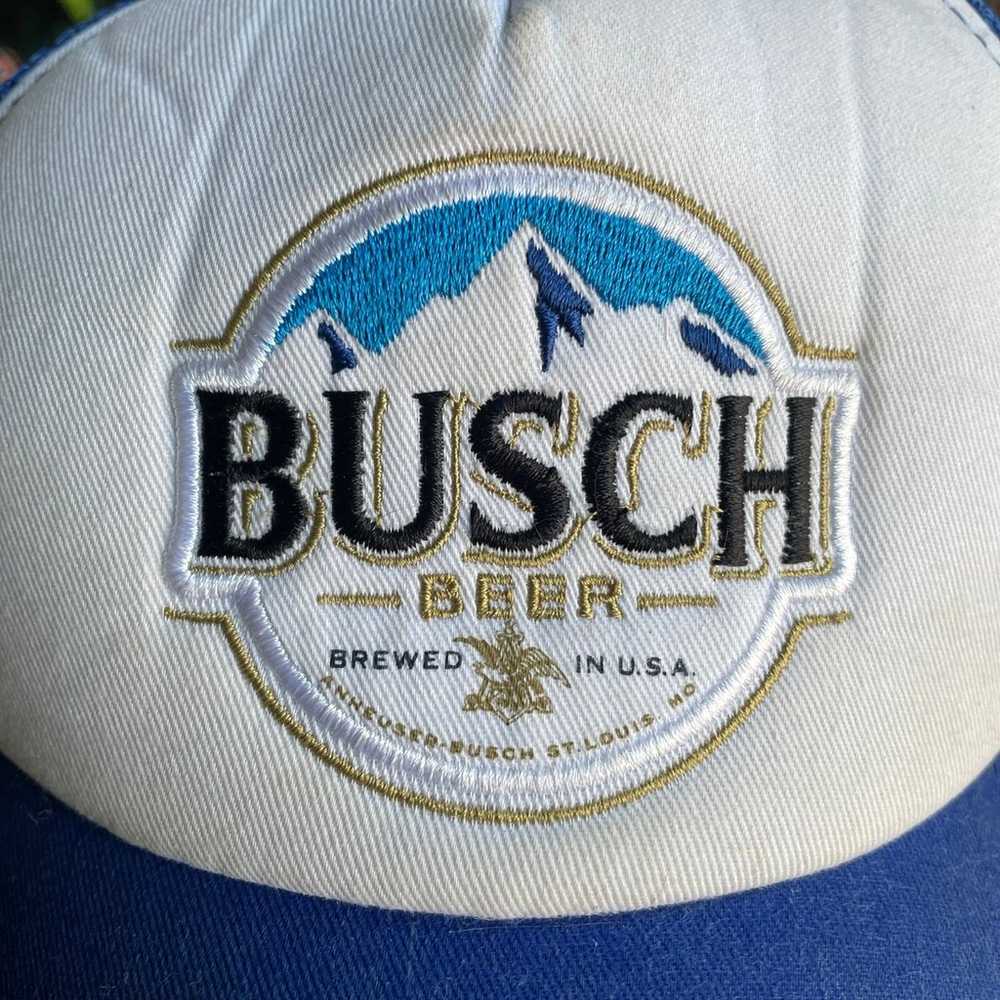vintage embroidered Busch beer SnapBack hat - image 3
