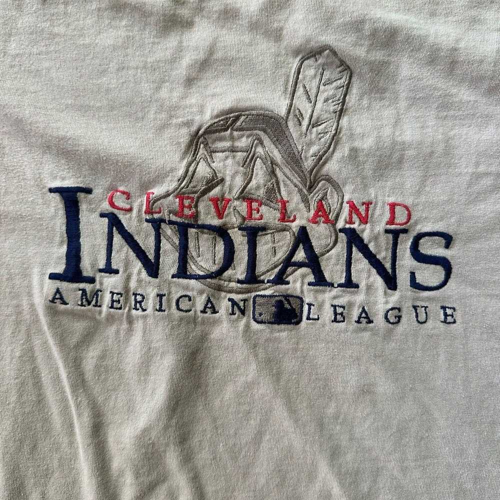 VTG Cleveland Indians Chief Wahoo Embroidered Shi… - image 2