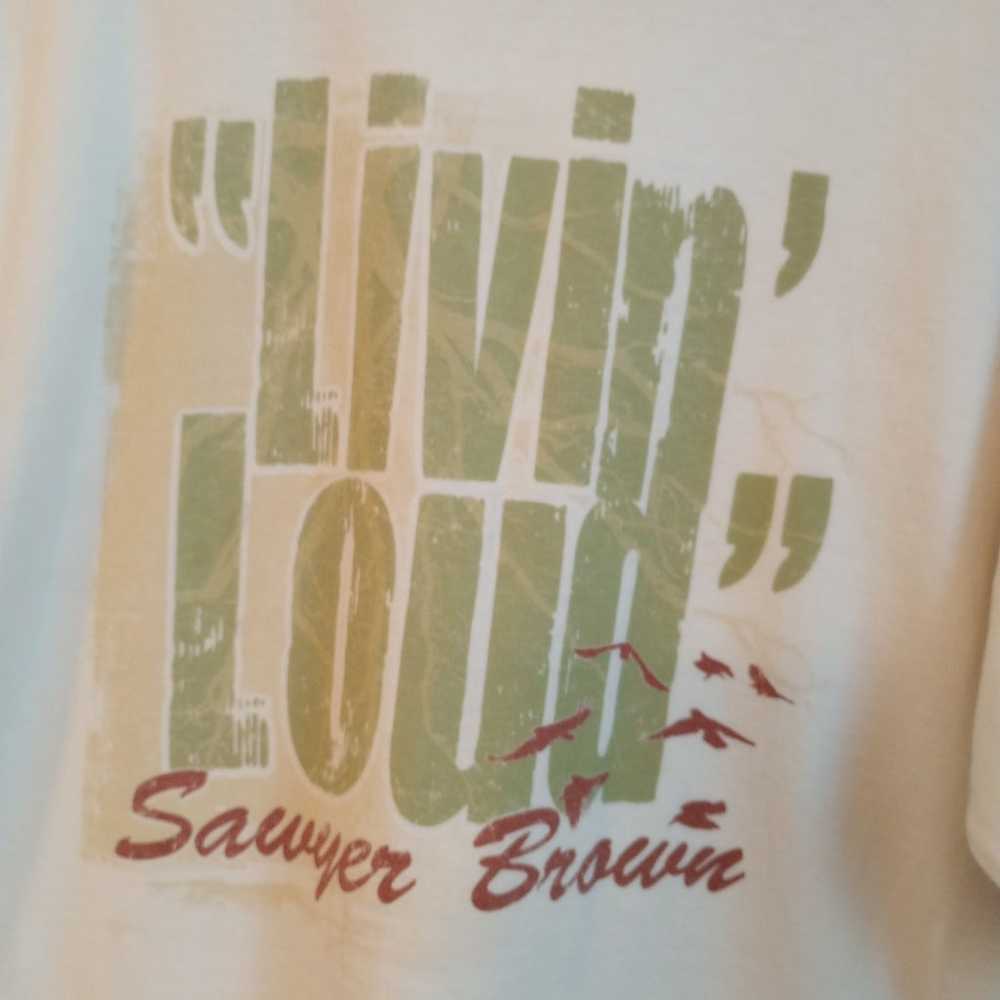 Vintage Sawyer Brown Living Loud Concert T-Shirt - image 3