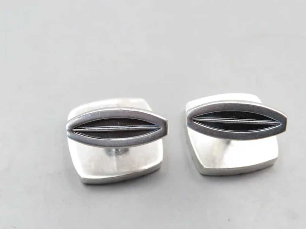 Hans Hansen Sterling Silver Men's Cufflinks # 618… - image 3