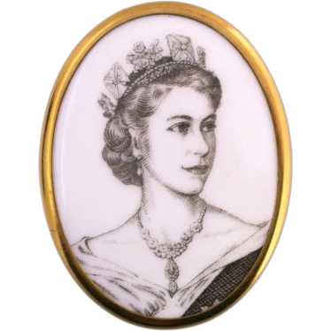 Queen Elizabeth II Royal Worcester Coronation Broo