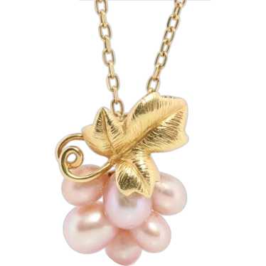 Mikimoto Necklace. Vintage 18k Gold Mikimoto Pearl