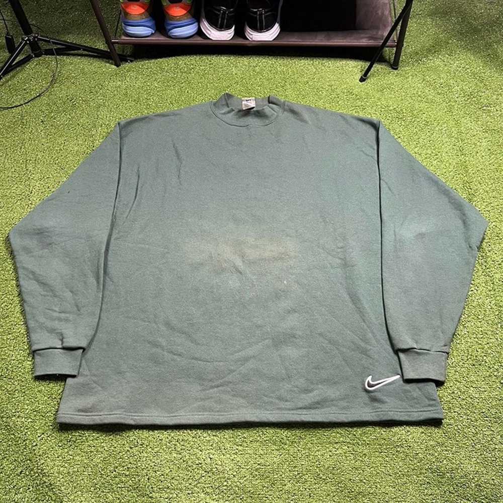 vintage nike forest green small swoosh made in us… - image 1